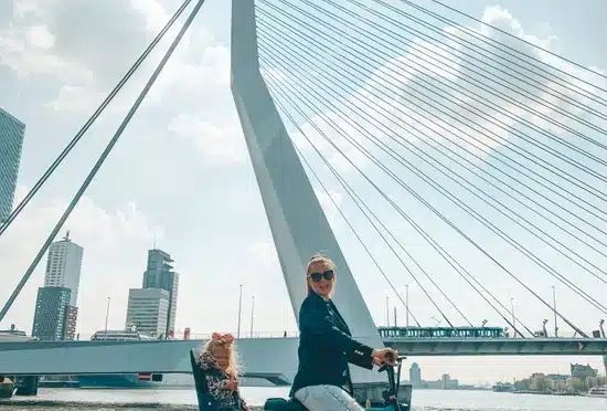 brug, fiets, kind