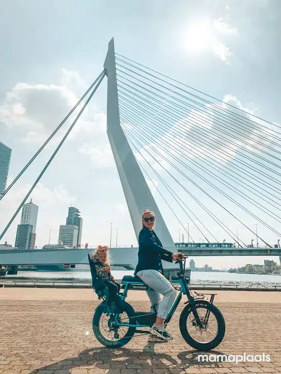brug, fiets, kind