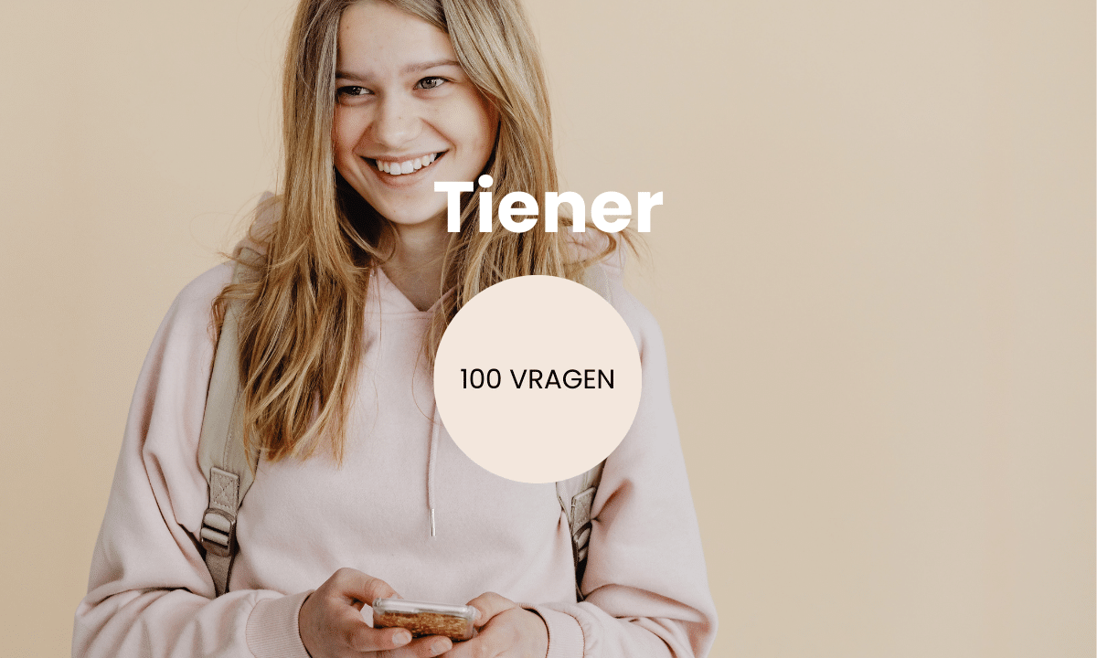 tiener meisje die aan hey lachen is