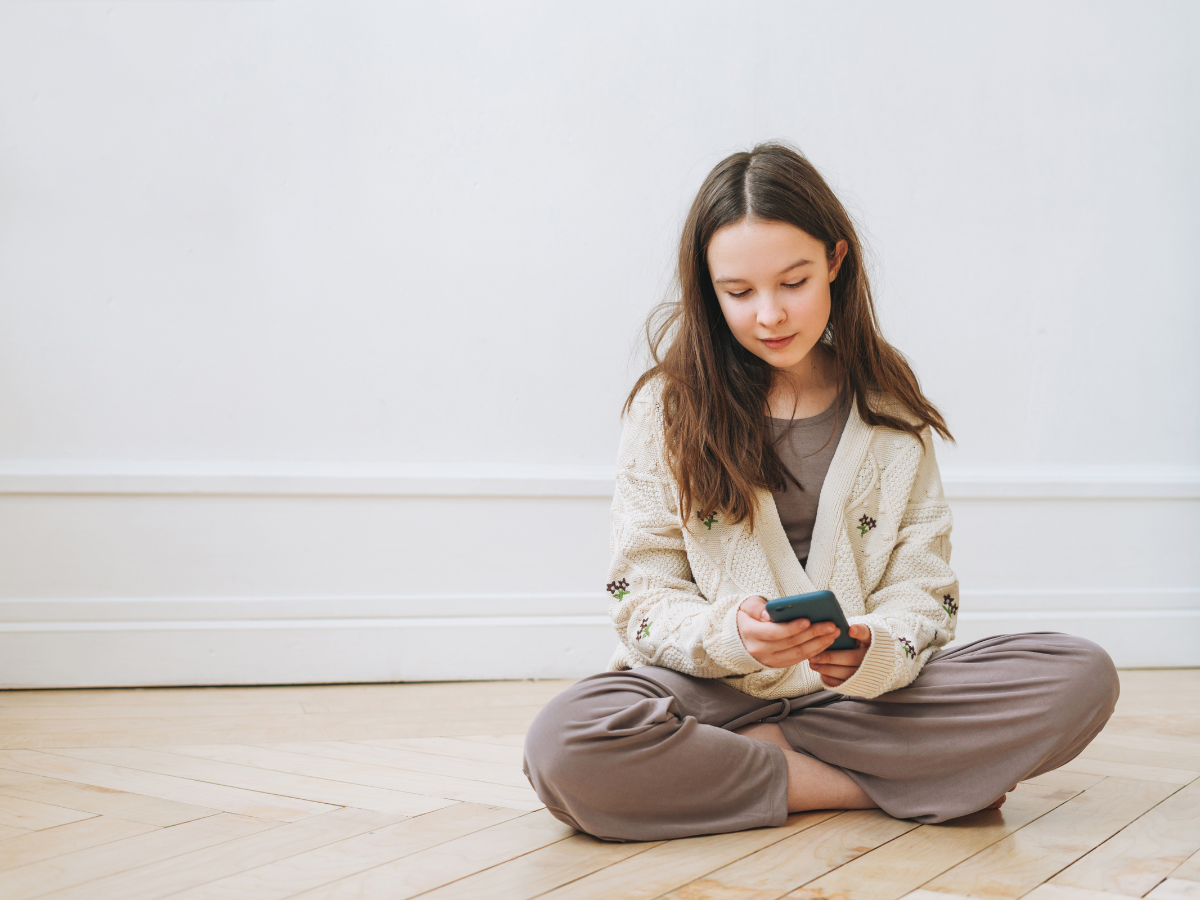 tiener meisje telefoon mobieltje