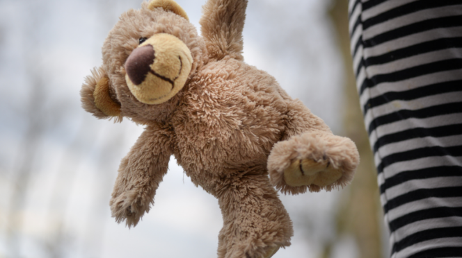 knuffel in hand kind