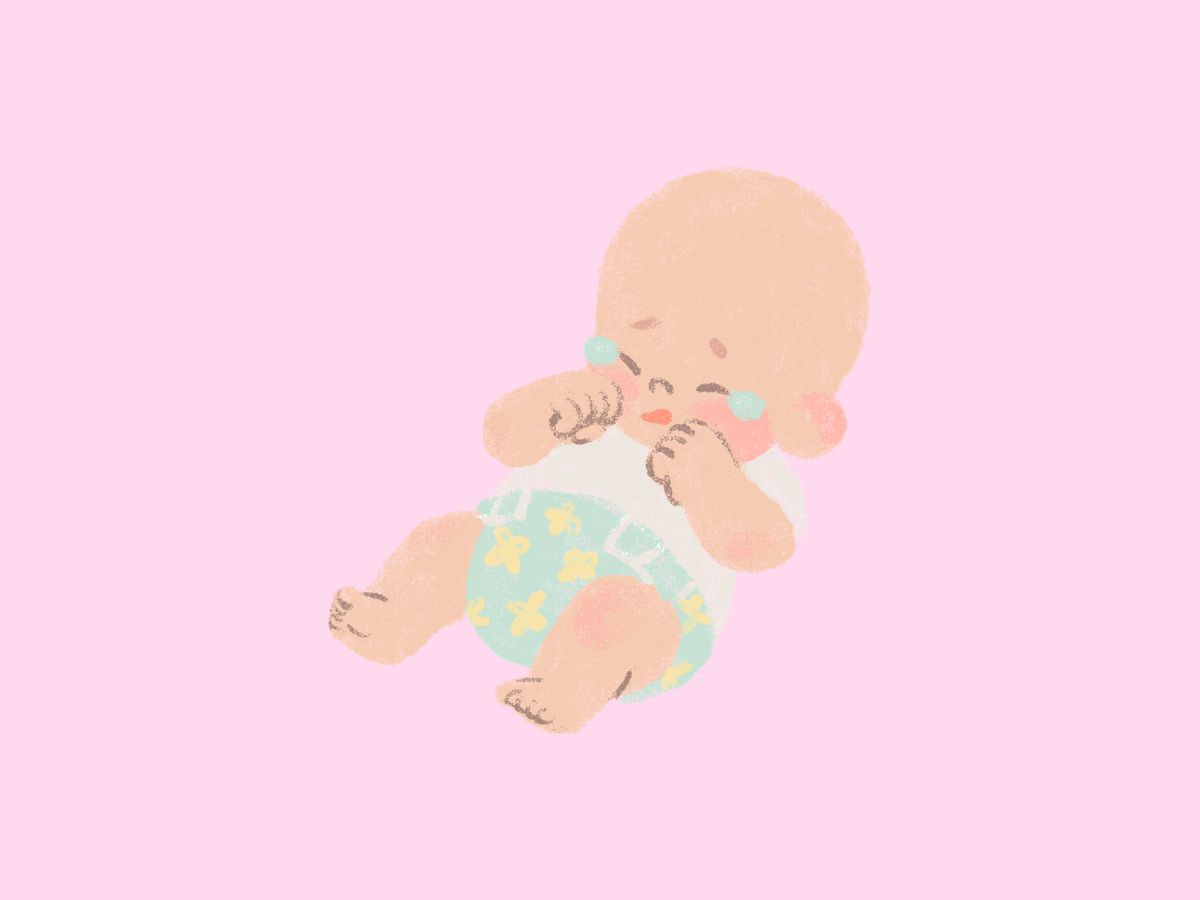 eenkennige baby foto van huilende baby