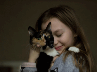 meisje met kat