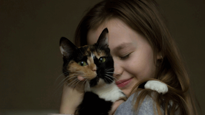 meisje met kat