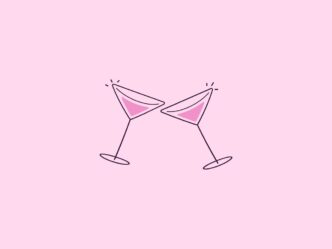single na scheiding illustratie van twee klinkende glazen