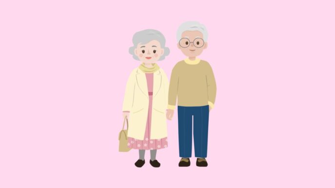 ouders komen dichterbij wonen illustratie van opa en oma