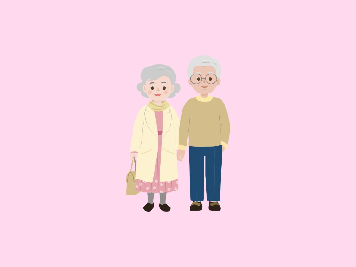 ouders komen dichterbij wonen illustratie van opa en oma