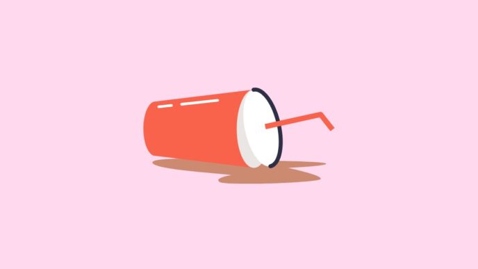 nieuwe partner en kind illustratie van een omgevallen beker drinken