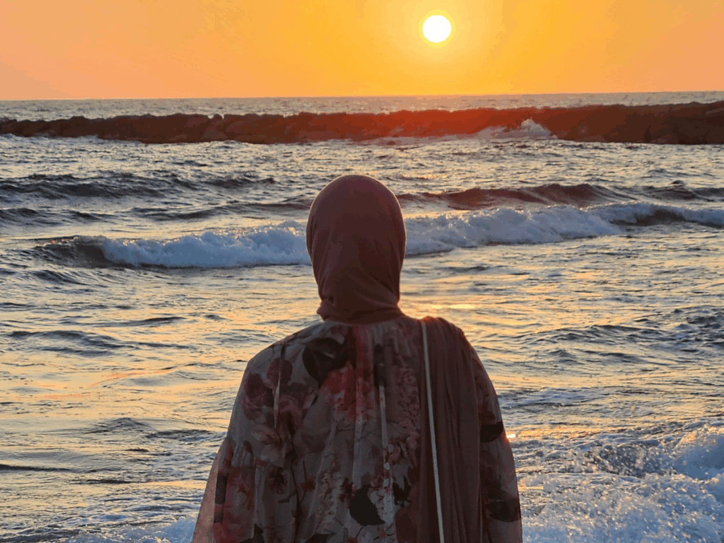 Borstkanker strand zonsondergang