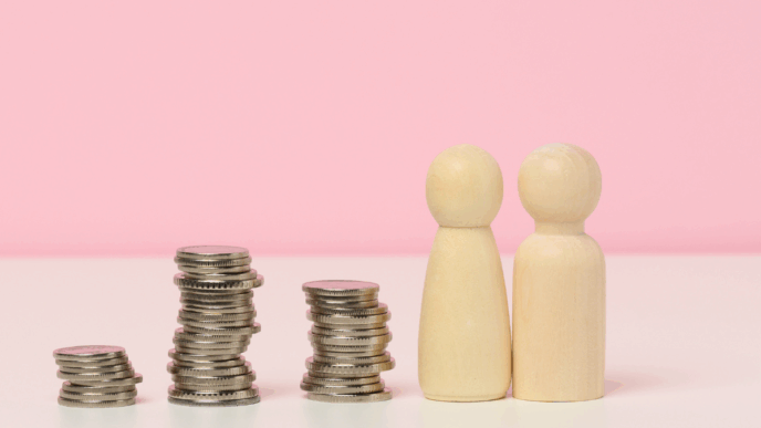 Huishoudboekje roze poppetjes muntjes