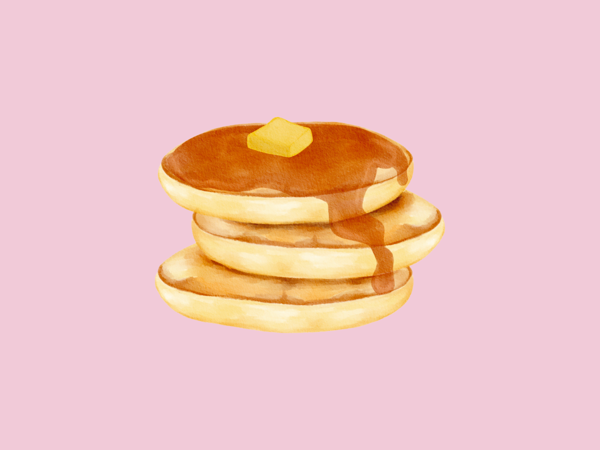 Ex nieuwe vriendin pannenkoeken illustratie