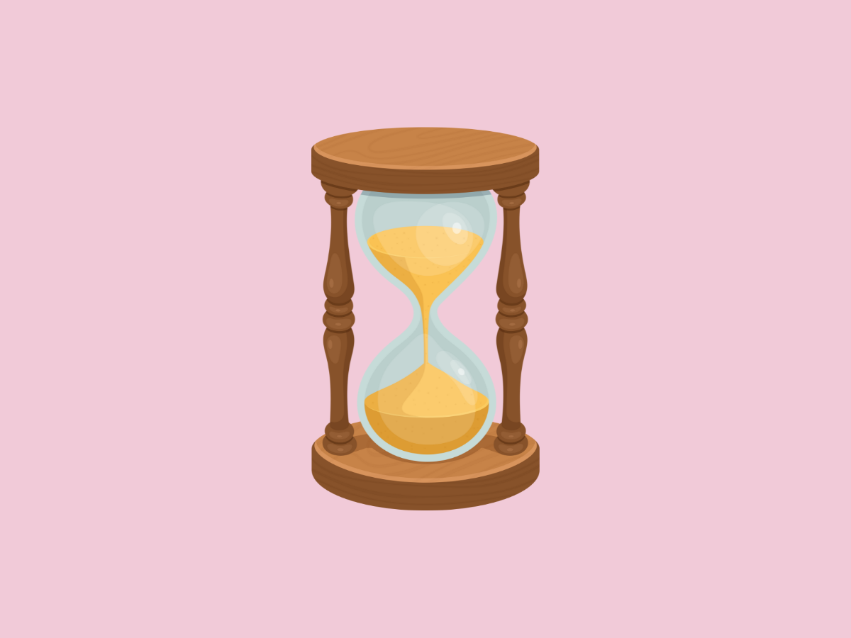 Geen seks in relatie zandloper illustratie