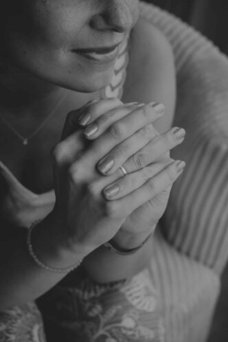 handen, vrouw, zwart wit