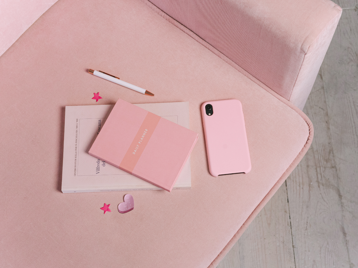 huishoudboekje gezin van vijf roze