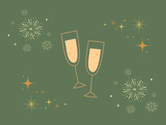 Horoscoop 2026 kind champagne illustratie