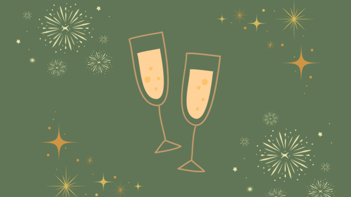 Horoscoop 2026 kind champagne illustratie