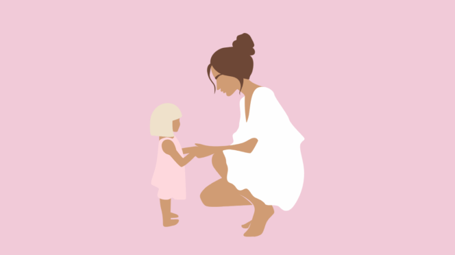 dochter autistisch vrienden maken illustratie van moeder en dochter