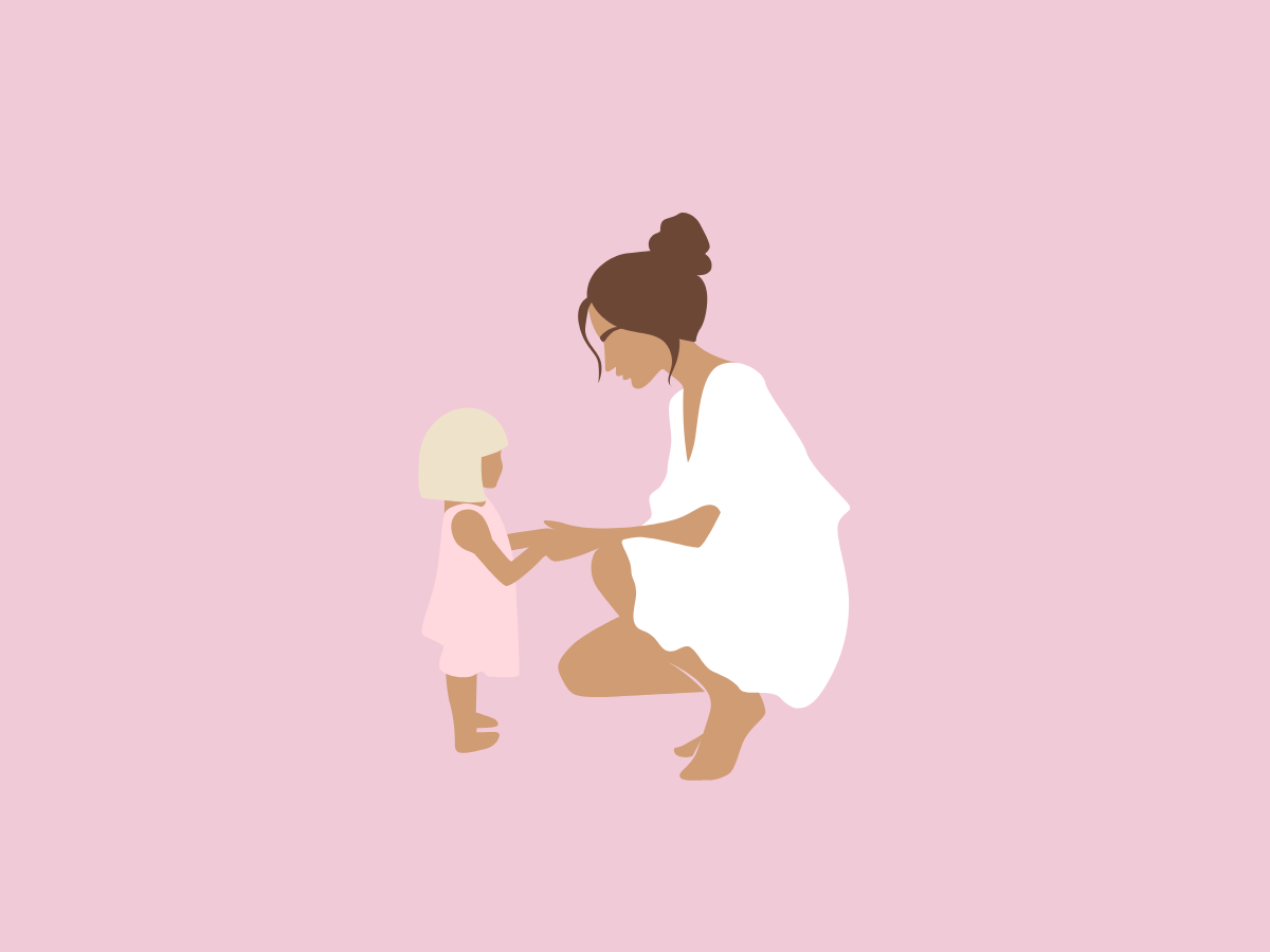 dochter autistisch vrienden maken illustratie van moeder en dochter