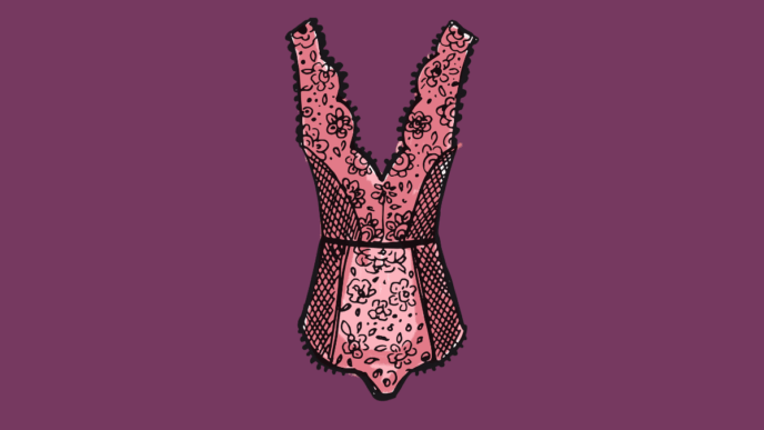 open relatie na kinderen illustratie van een lingerie setje