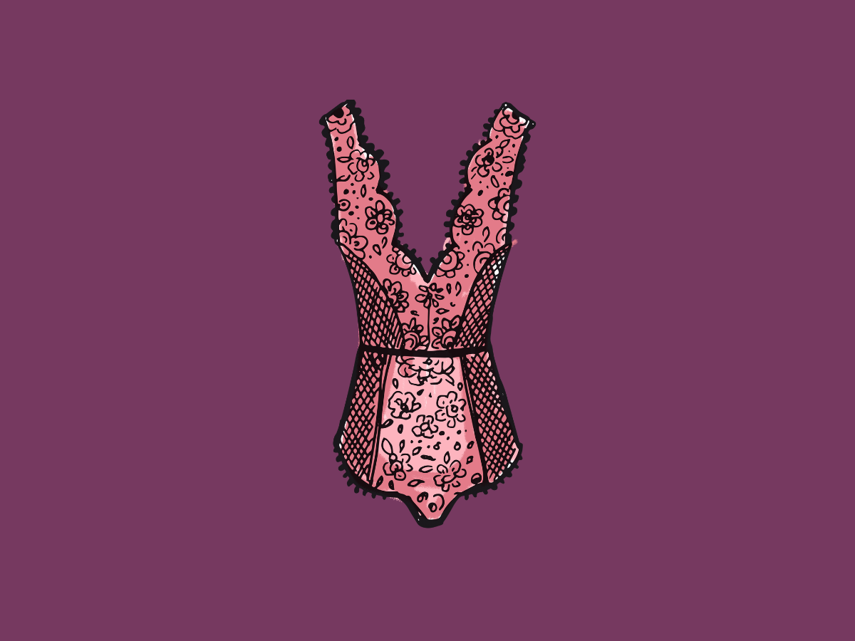open relatie na kinderen illustratie van een lingerie setje