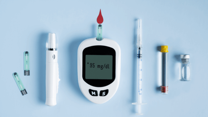 zwangerschapsdiabetes foto van verschillende diabetes spullen