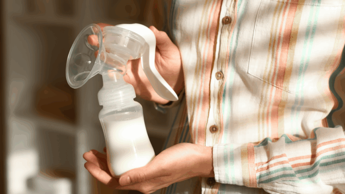 pump and pour trend borstvoeding foto van kolfapparaat