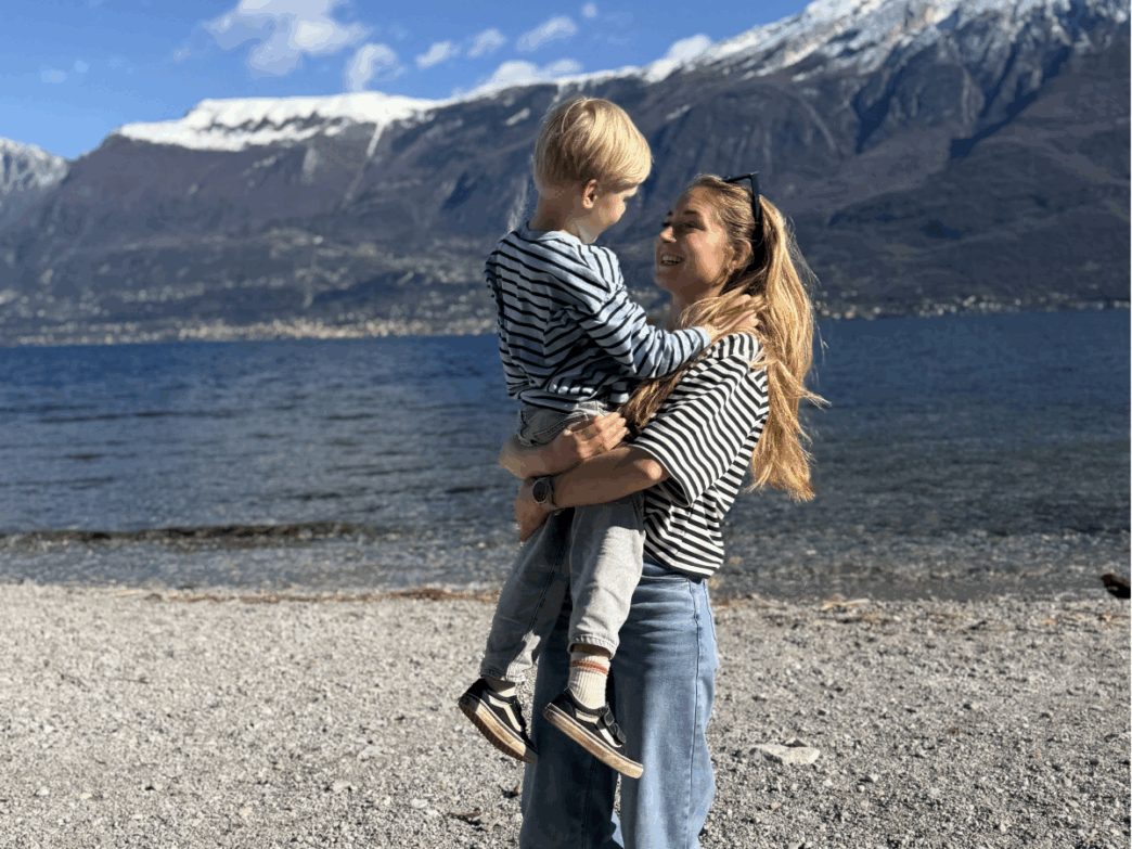 wens voor tweede kindje foto van japke en haar zoontje