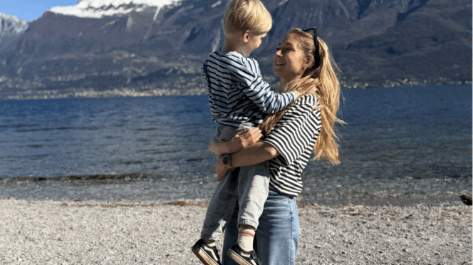 wens voor tweede kindje foto van japke en haar zoontje