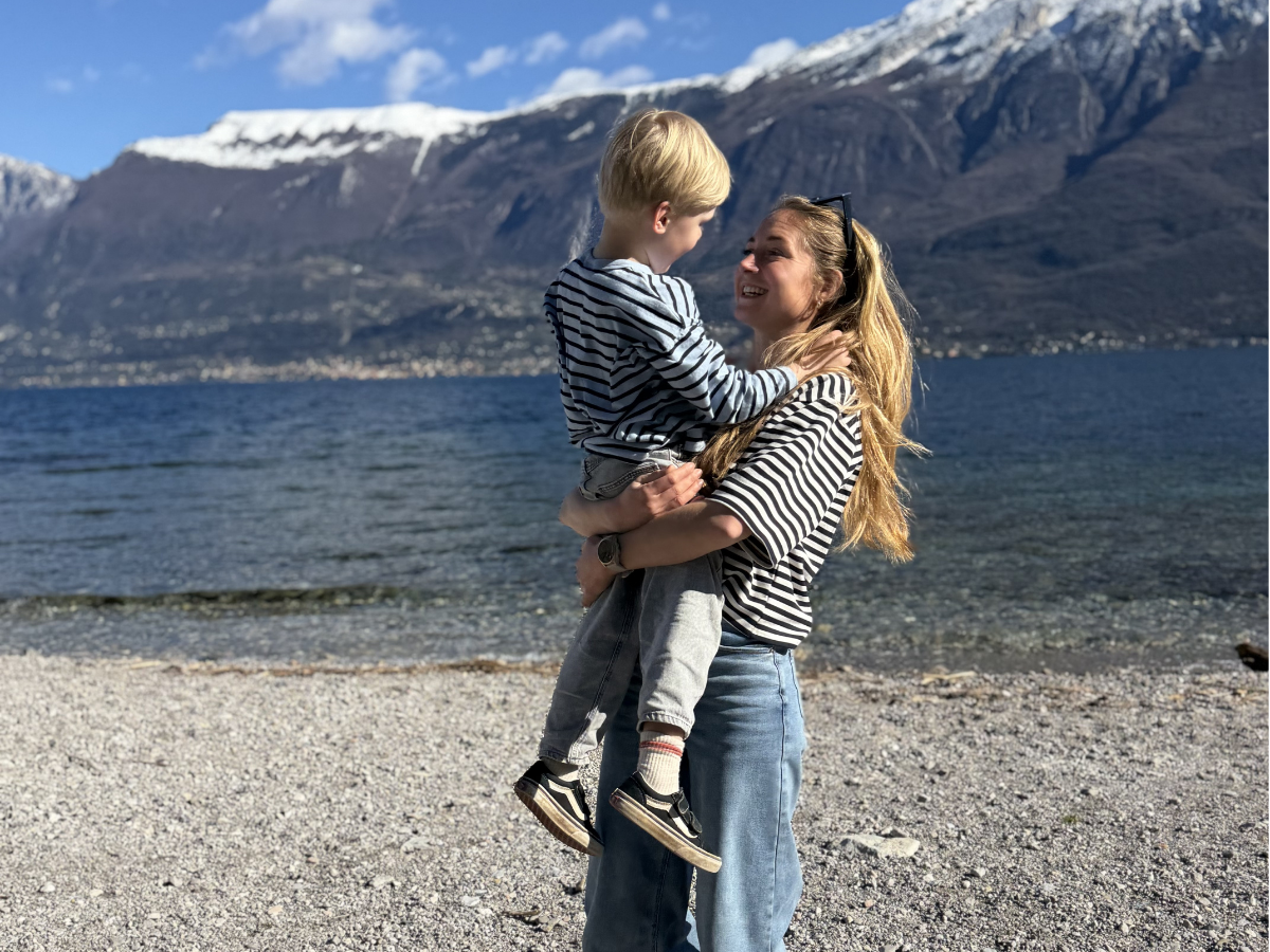 wens voor tweede kindje foto van japke en haar zoontje