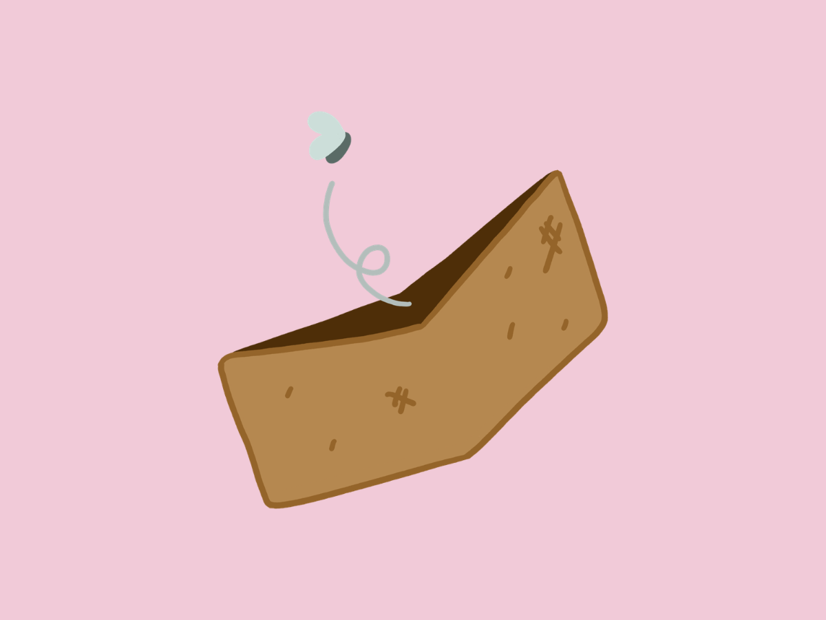 boodschappen niet kunnen betalen illustratie van lege portemonnee