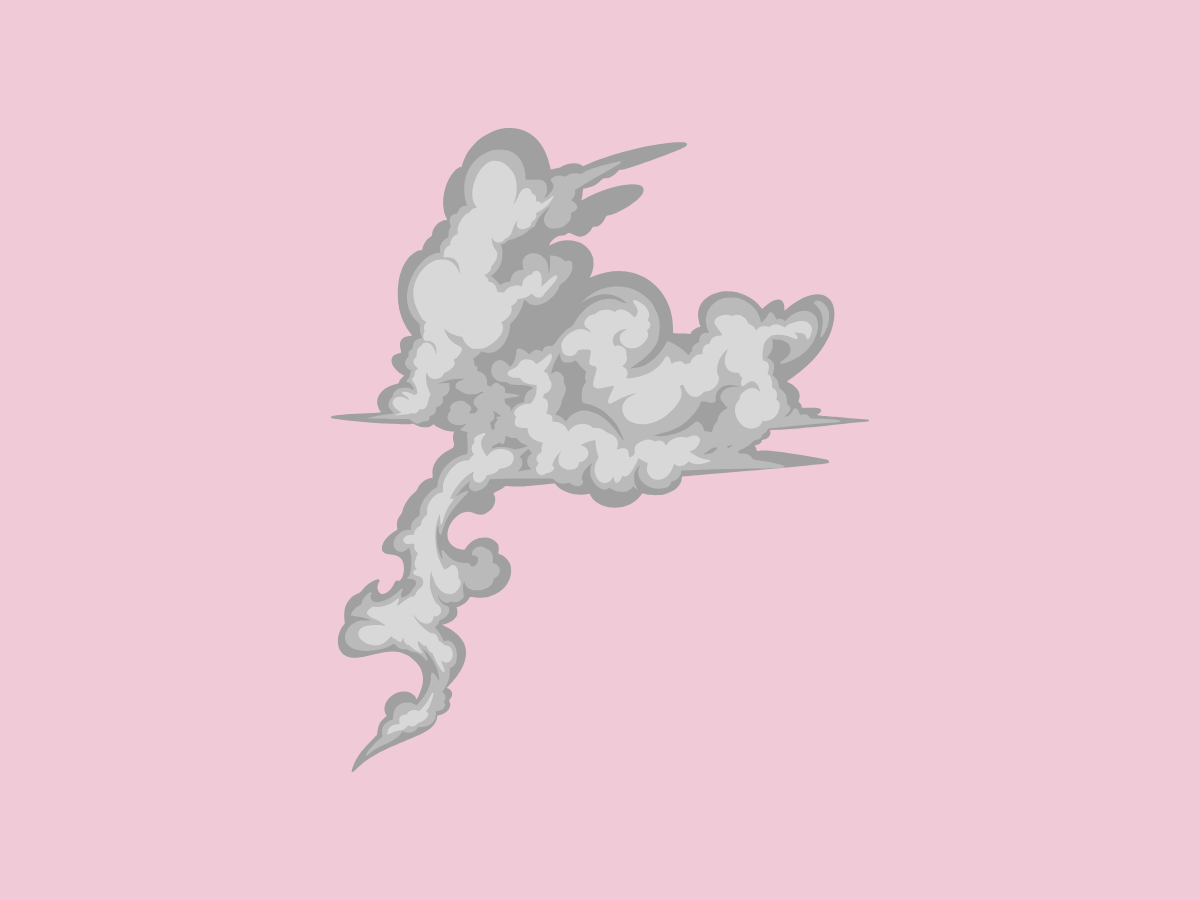 joint roken als moeder illustratie van rook op roze achtergrond