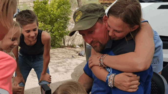 Jelies Grote Gezinnen Emigreren foto van de jelies