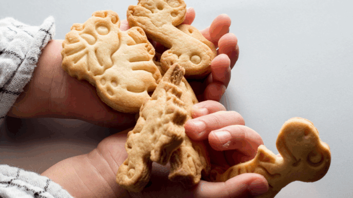 kinderkoekjes minst slecht foto van kinderhandjes met kinderkoekjes