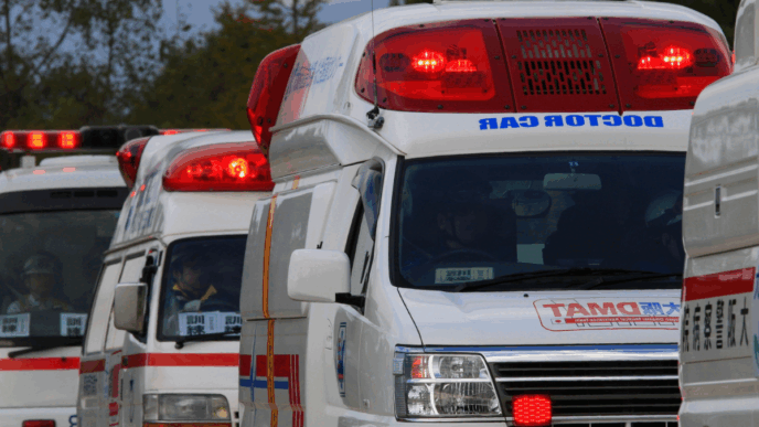 zwangere vrouw doodgebeten door pitbull foto van ambulance