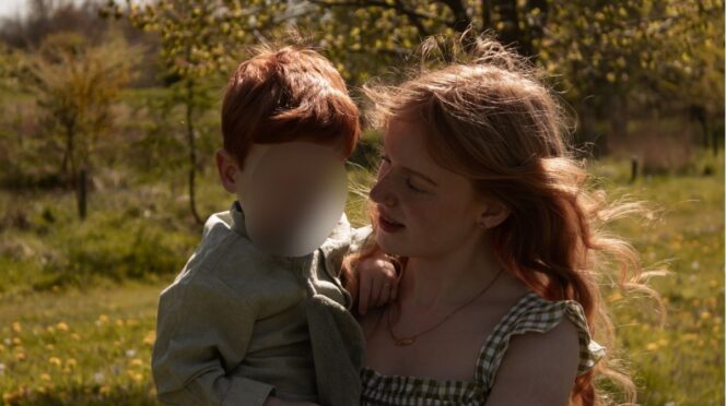 zwanger tijdens depressie foto van alicia en zoontje