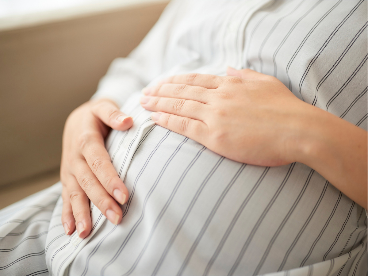 obesitas zwangerschap foto van zwangere vrouw