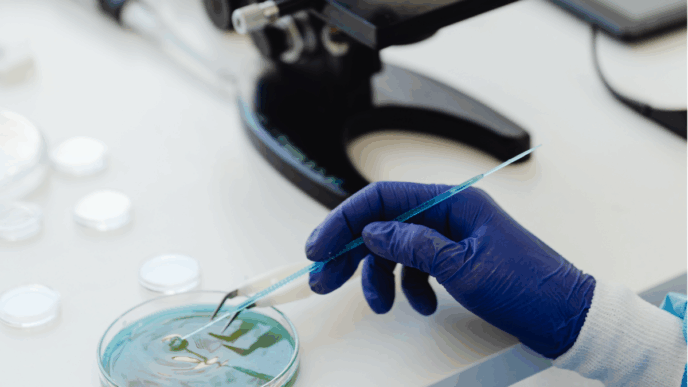 neuroblastoom kinderkanker foto van iemand in het lab