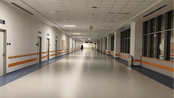 doden paaseieren zoeken Duitsland foto van ziekenhuisgang