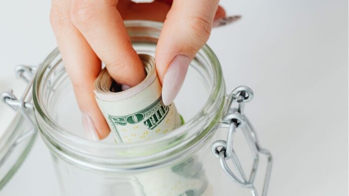 geld na scheiding moeder foto van spaarpot