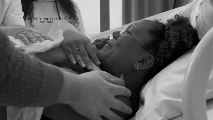 snelle bevalling foto van bevalling jaleesa