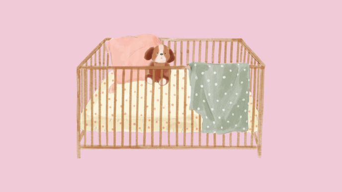 spijt van naam baby illustratie babybedje