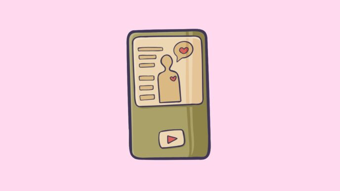 net gescheiden en daten illustratie van telefoon met datingapp erop