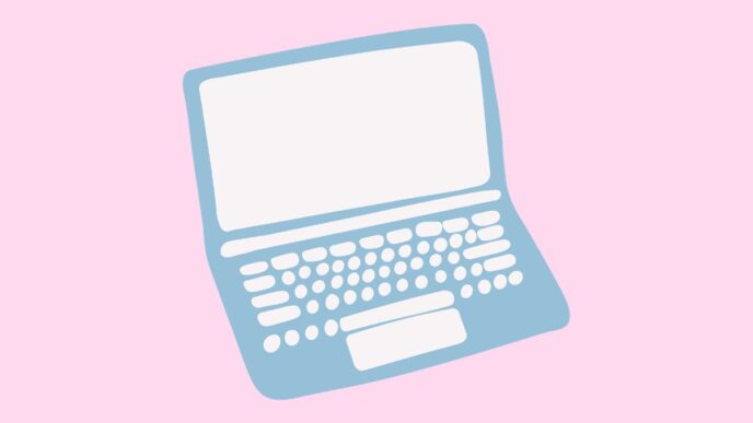 peuter zegt iets gênants illustratie van laptop