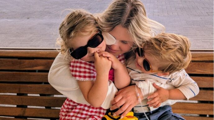 leven met MS als moeder foto van gezin romy