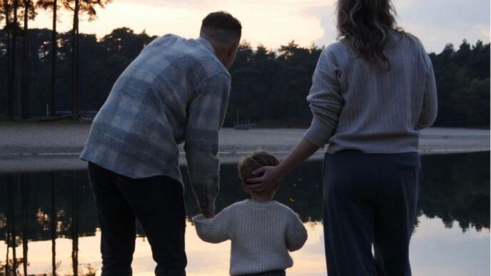 verborgen reflux baby foto van gezin lobke