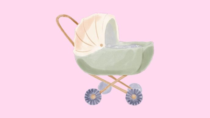 intrusieve gedachten moeder illustratie kinderwagen