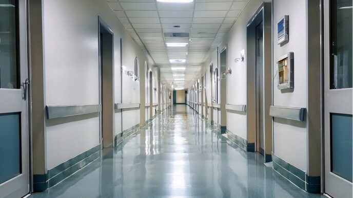 peuter in coma na inademen glanspoeder foto van ziekenhuisgang