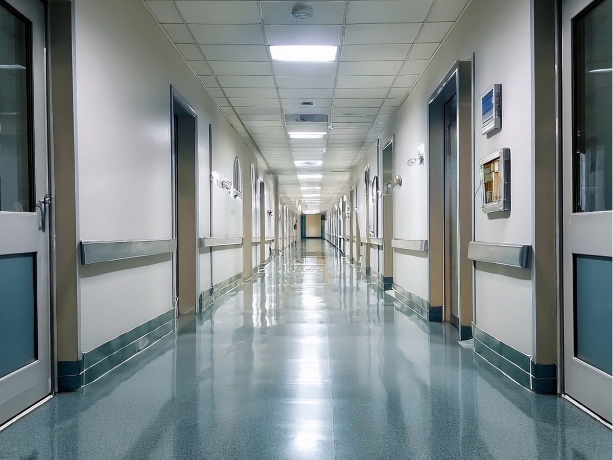 peuter in coma na inademen glanspoeder foto van ziekenhuisgang