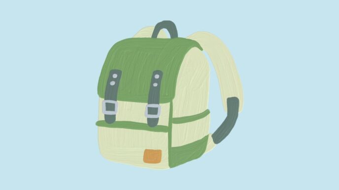 appje van de juf illustratie van rugtas