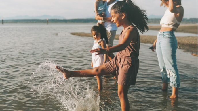 ouders betalen vakantie foto van familie op vakantie